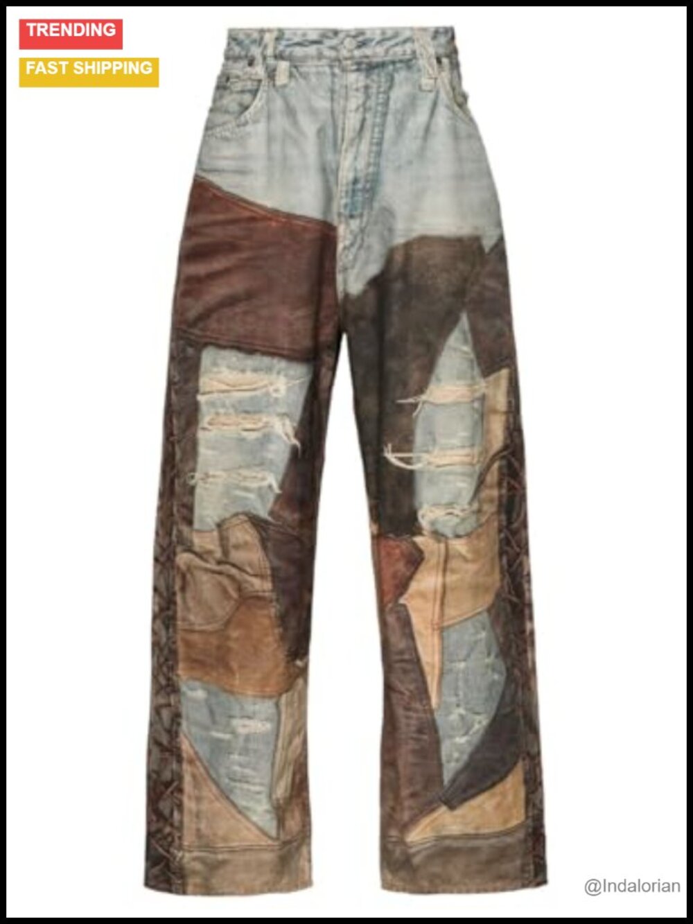 Women's Wide Leg Pants Baggy Fit Y2K Streetwear Stretch